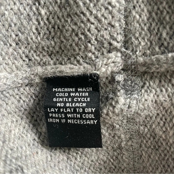 Ralph Lauren polo jeans co vintage 100% wool v-neck Sweater gray 14513 - Picture 4 of 5